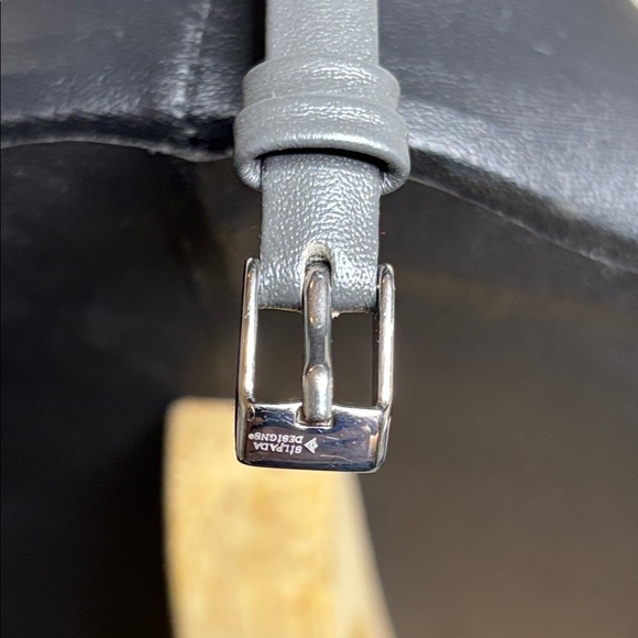 Silpada Silver Buckle Gray Strap Watch Working